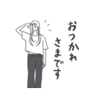 ◉大人気オシャレかっこよ女の子◉デニム（個別スタンプ：14）