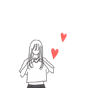 ◉大人気オシャレかっこよ女の子◉デニム（個別スタンプ：26）
