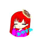 頭にたこ焼き乗せてる人（？）（個別スタンプ：1）