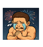 花火とムキムキボディービルダー@SFW（個別スタンプ：3）
