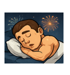 花火とムキムキボディービルダー@SFW（個別スタンプ：12）