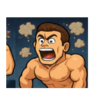 花火とムキムキボディービルダー@SFW（個別スタンプ：14）