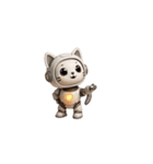 カワボガ かわいいロボット猫（個別スタンプ：1）