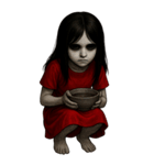 赤い服の女鬼1（個別スタンプ：1）
