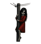 赤い服の女鬼1（個別スタンプ：13）