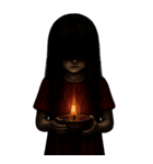 赤い服の女鬼1（個別スタンプ：24）