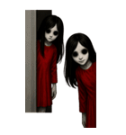 赤い服の女鬼1（個別スタンプ：38）