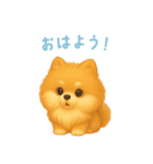 ポメラニアンスタンプ【日本語】（個別スタンプ：3）