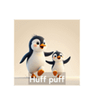 親子ペンギンの日常(英語バージョン)（個別スタンプ：1）