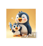 親子ペンギンの日常(英語バージョン)（個別スタンプ：9）