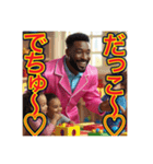 ※愛情100%‼︎ゲイの黒人ベビーシッター（個別スタンプ：16）
