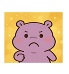 キラキラあくびカバ@SFW（個別スタンプ：2）