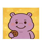 キラキラあくびカバ@SFW（個別スタンプ：5）