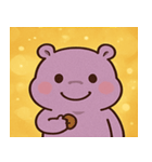 キラキラあくびカバ@SFW（個別スタンプ：9）