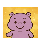 キラキラあくびカバ@SFW（個別スタンプ：10）