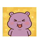 キラキラあくびカバ@SFW（個別スタンプ：15）