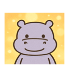 キラキラあくびカバ@SFW（個別スタンプ：17）