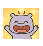 キラキラあくびカバ@SFW（個別スタンプ：19）