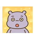 キラキラあくびカバ@SFW（個別スタンプ：20）