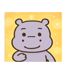キラキラあくびカバ@SFW（個別スタンプ：22）
