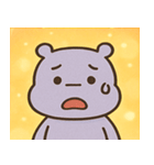 キラキラあくびカバ@SFW（個別スタンプ：23）