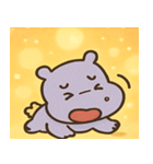 キラキラあくびカバ@SFW（個別スタンプ：24）