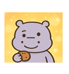 キラキラあくびカバ@SFW（個別スタンプ：25）