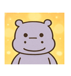 キラキラあくびカバ@SFW（個別スタンプ：26）