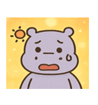 キラキラあくびカバ@SFW（個別スタンプ：27）