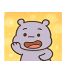 キラキラあくびカバ@SFW（個別スタンプ：28）