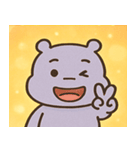 キラキラあくびカバ@SFW（個別スタンプ：30）