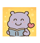 キラキラあくびカバ@SFW（個別スタンプ：32）