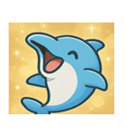 キラキラひれのイルカ@SFW（個別スタンプ：3）