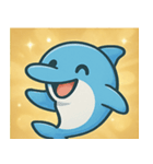 キラキラひれのイルカ@SFW（個別スタンプ：6）