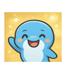 キラキラひれのイルカ@SFW（個別スタンプ：19）
