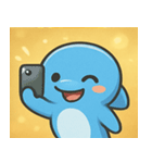 キラキラひれのイルカ@SFW（個別スタンプ：32）