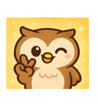 キラキラおめめのフクロウ@SFW（個別スタンプ：14）