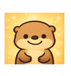 キラキラおててのラッコ@SFW（個別スタンプ：1）