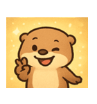 キラキラおててのラッコ@SFW（個別スタンプ：14）