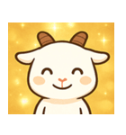 キラキラつののヤギ@SFW（個別スタンプ：1）