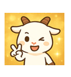 キラキラつののヤギ@SFW（個別スタンプ：14）