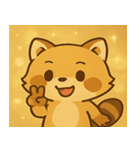 キラキラアライグマ@SFW（個別スタンプ：14）