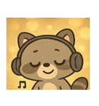 キラキラアライグマ@SFW（個別スタンプ：24）