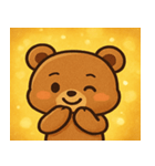 キラキラもふもふクマ@SFW（個別スタンプ：4）
