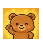 キラキラもふもふクマ@SFW（個別スタンプ：5）