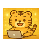 キラキラしましまトラ@SFW（個別スタンプ：28）