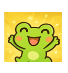 キラキラぴょんのカエル@SFW（個別スタンプ：3）