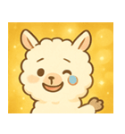 キラキラふわふわアルパカ@SFW（個別スタンプ：4）