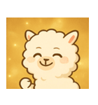 キラキラふわふわアルパカ@SFW（個別スタンプ：19）