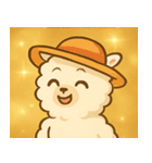 キラキラふわふわアルパカ@SFW（個別スタンプ：28）
